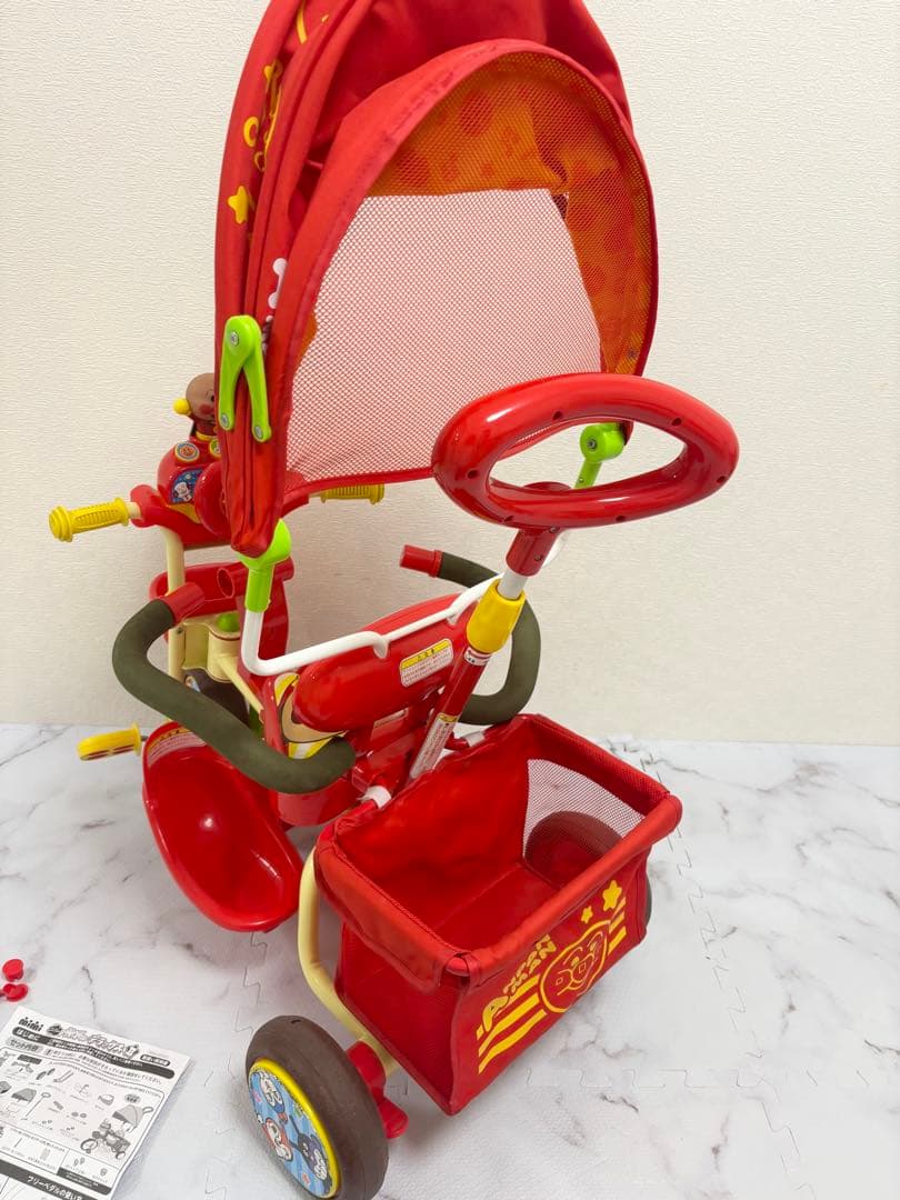 動作OK アンパンマンデラックスII 三輪車　ブザー付き　子供キッズ用品