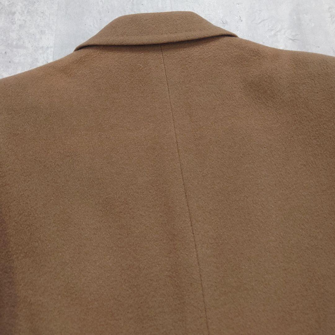 バーバリーズ ダブルブレストコート ウールカシミヤ ロング くすみカーキ