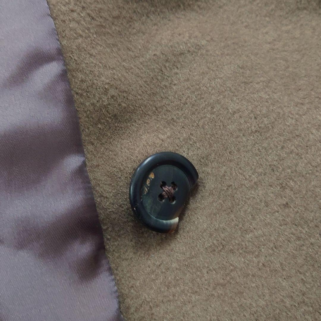 バーバリーズ ダブルブレストコート ウールカシミヤ ロング くすみカーキ