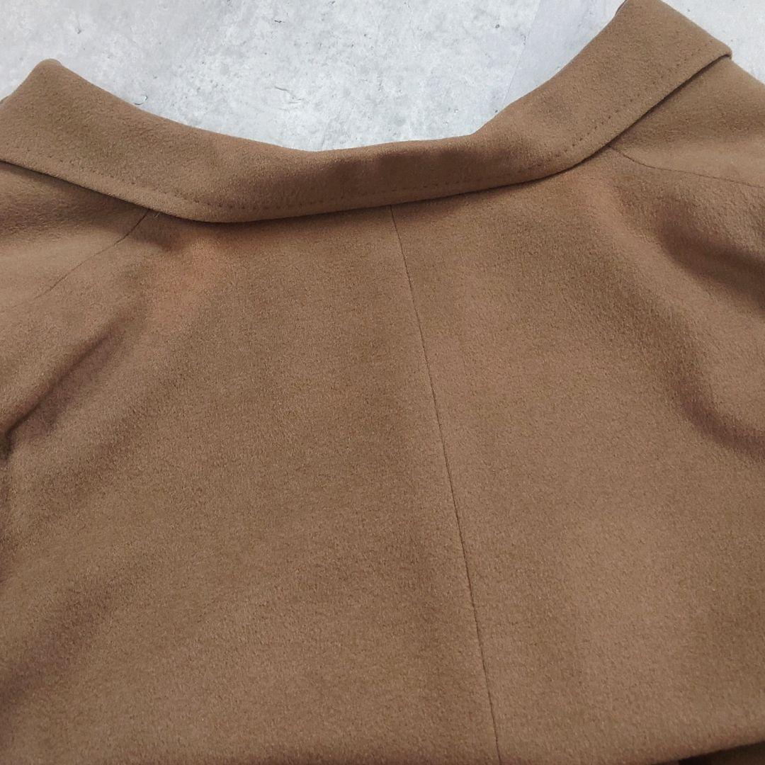 バーバリーズ ダブルブレストコート ウールカシミヤ ロング くすみカーキ