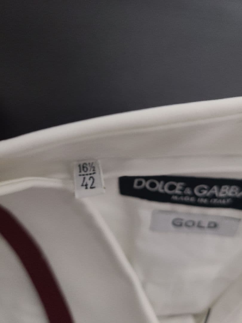 未使用 Dolce & Gabbana ゴールド ワイシャツ 16½ / 42