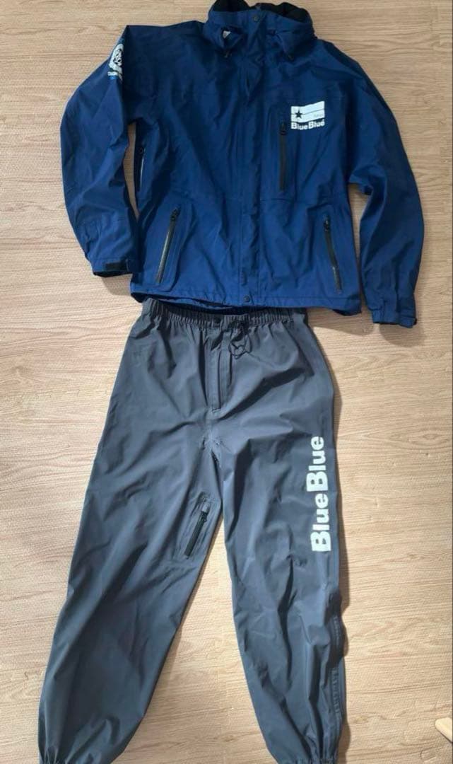 ブルーブルー　フィッシングレインウェア上下セット　Mサイズ