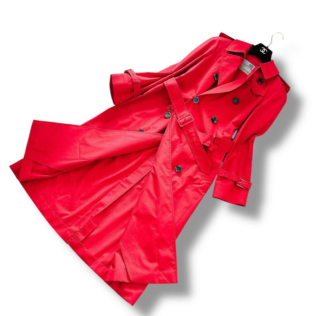 ヴィンテージ Aquascutum トレンチコート 赤 UK製 ベルト付