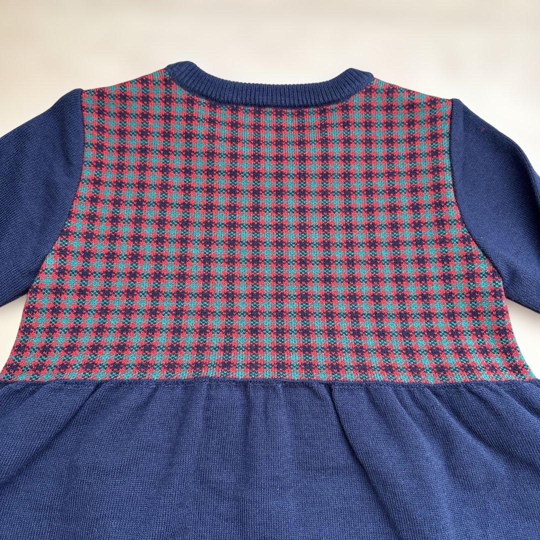 ファミリア　長袖ニットワンピース　120cm