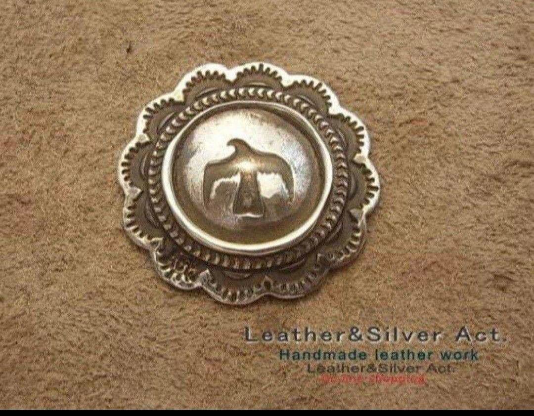 ハンドメイド　イーグル　シルバーコンチョ ヘアゴム、アクセサリーバーツに是非