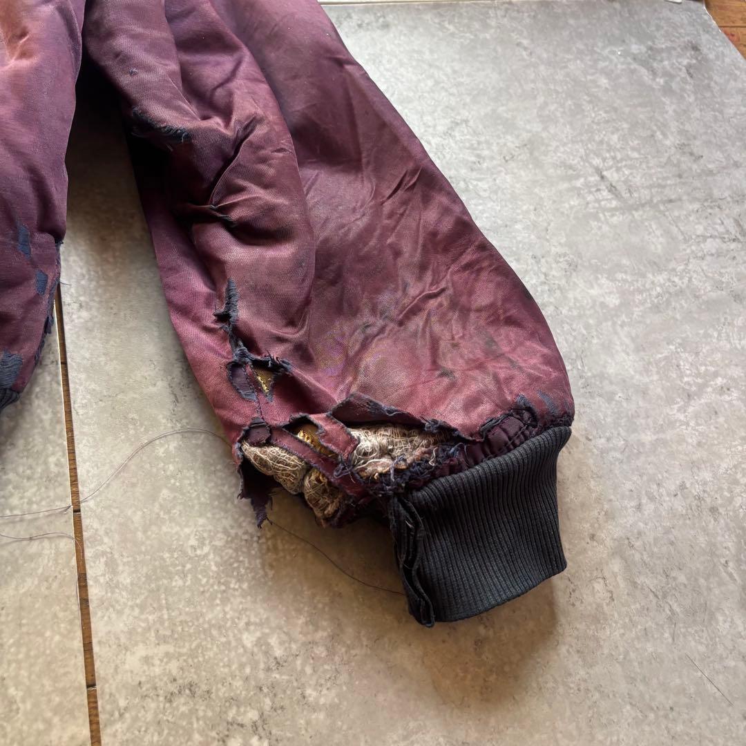 古着　50s b-15 タイプ　フライトジャケット　襤褸　茄紺