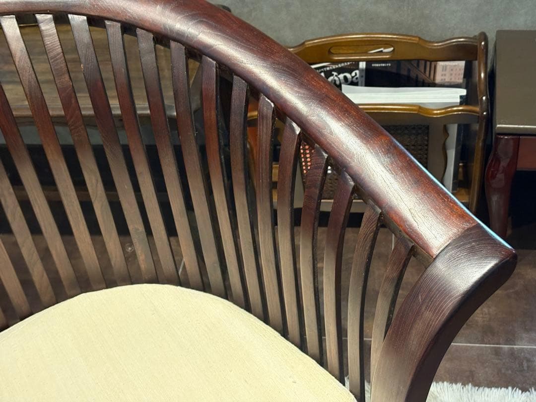 リゾート家具　アームソファ　ダイニングソファ　アンティーク　アジアン　NZ