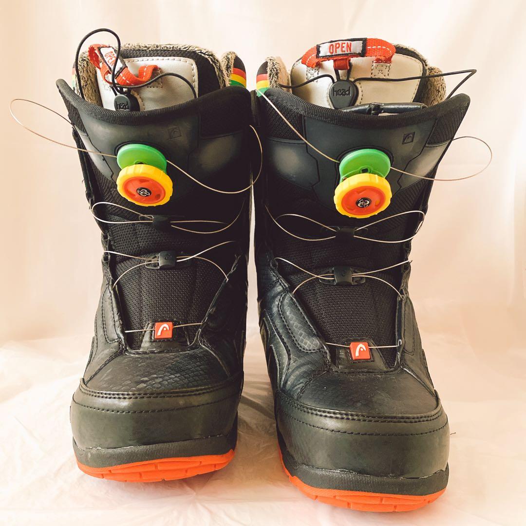 HEAD 27cm〜27.5cmスノーボードブーツ　ブラック　スノボブーツ　ボア
