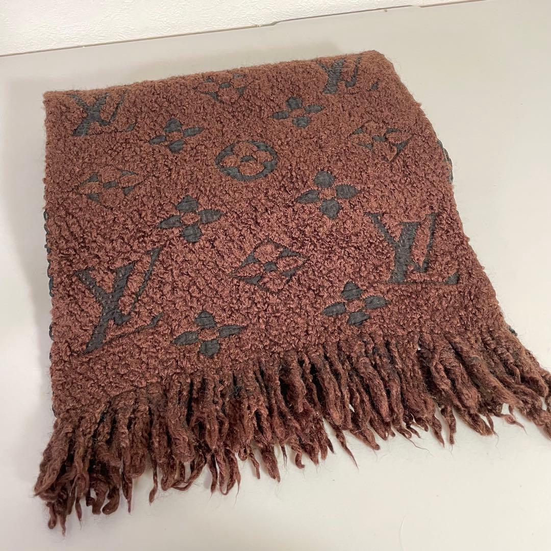 C*a様 Louis Vuitton エシャブルロゴマニア　ブラウン マフラー