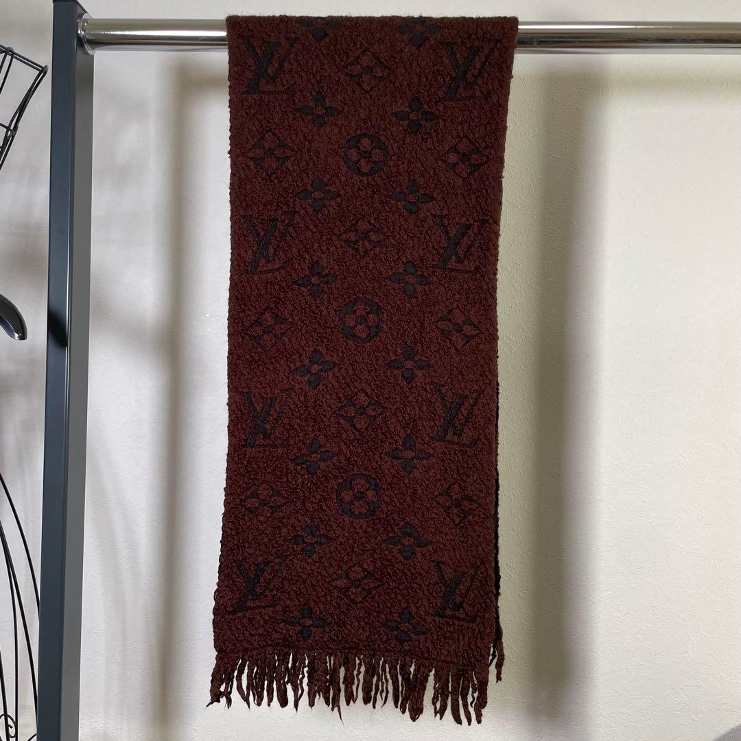 C*a様 Louis Vuitton エシャブルロゴマニア　ブラウン マフラー