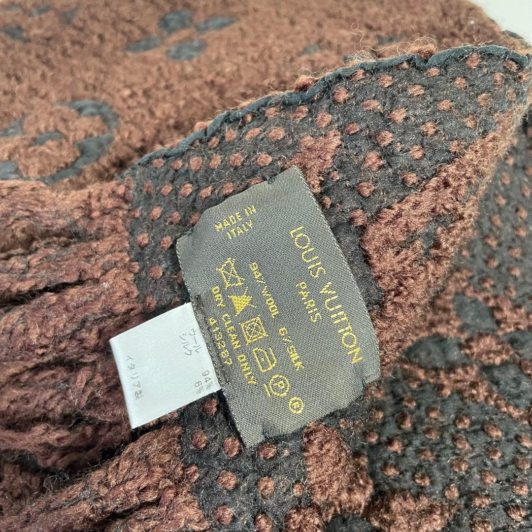 C*a様 Louis Vuitton エシャブルロゴマニア　ブラウン マフラー