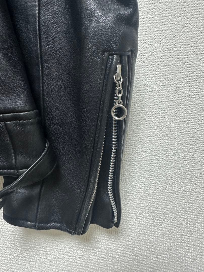 美品　BACK NUMBER ライダース ジャケット 羊革 ブラック　M