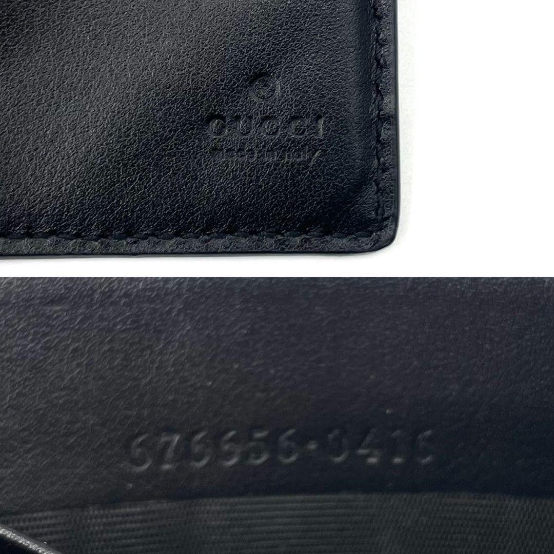 極美品 近年モデル●GUCCI マネークリップ カードケース ジャンボGG 黒