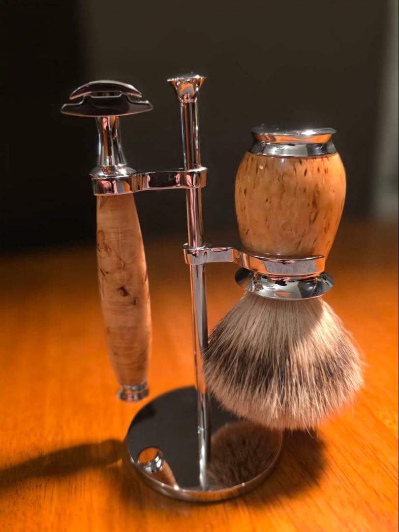 【美品・総額8万円相当】ミューレ シェービング豪華フルセット　フェザー製替刃付き