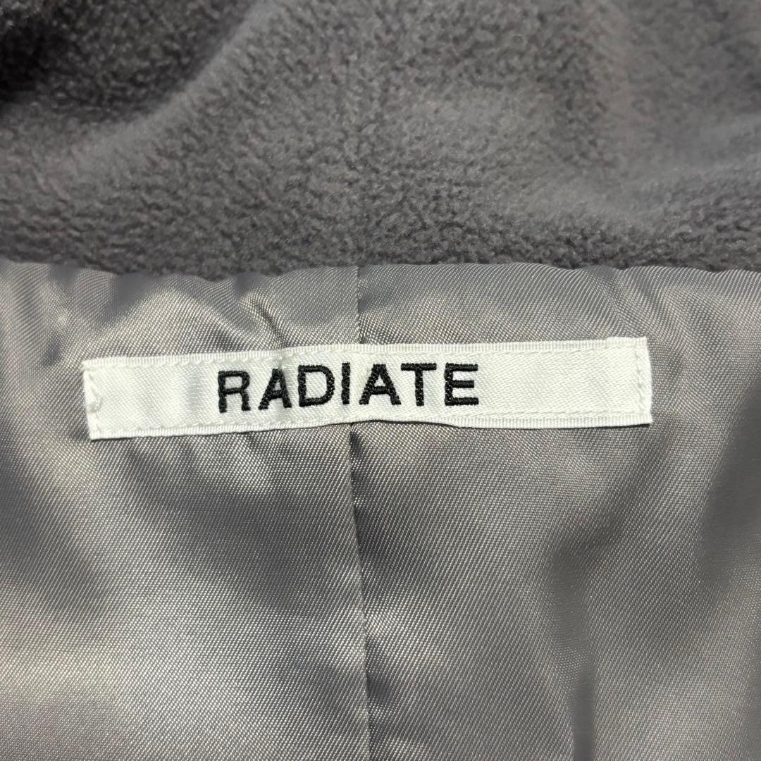 ラディエイト☆ファーフーデッドボアコート ロングコート フォックスファー M