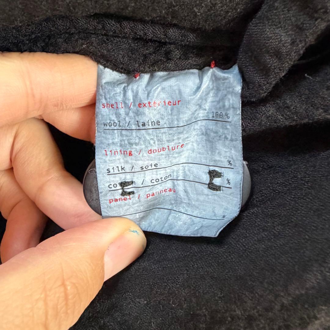 CASEY VIDALENC 縮絨ウール コート ブラック XS