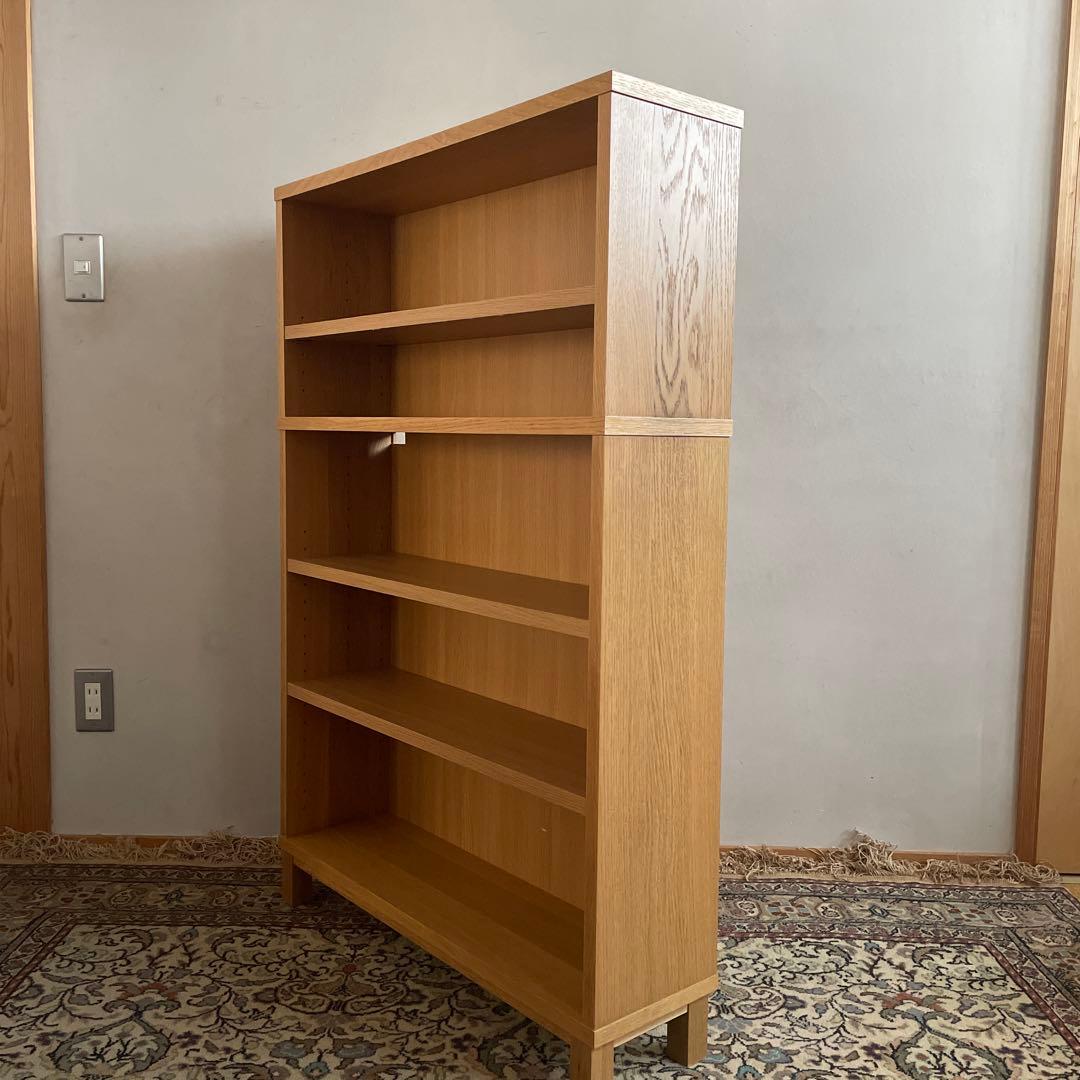 無印良品 MUJI オーク材 薄型ラック ワイド小 ＋追加セットワイド