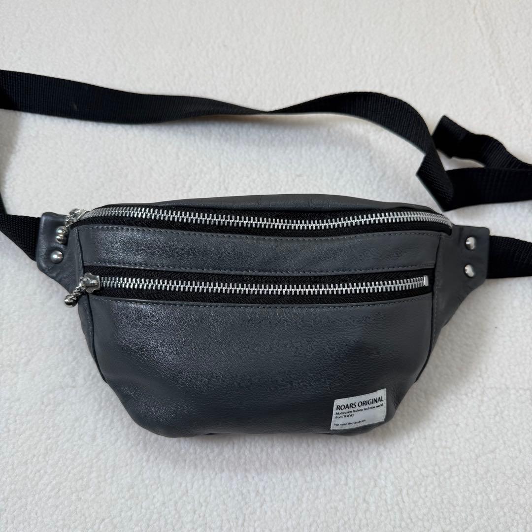 ROARS ORIGINAL グレー ボディバッグ　ほぼ未使用