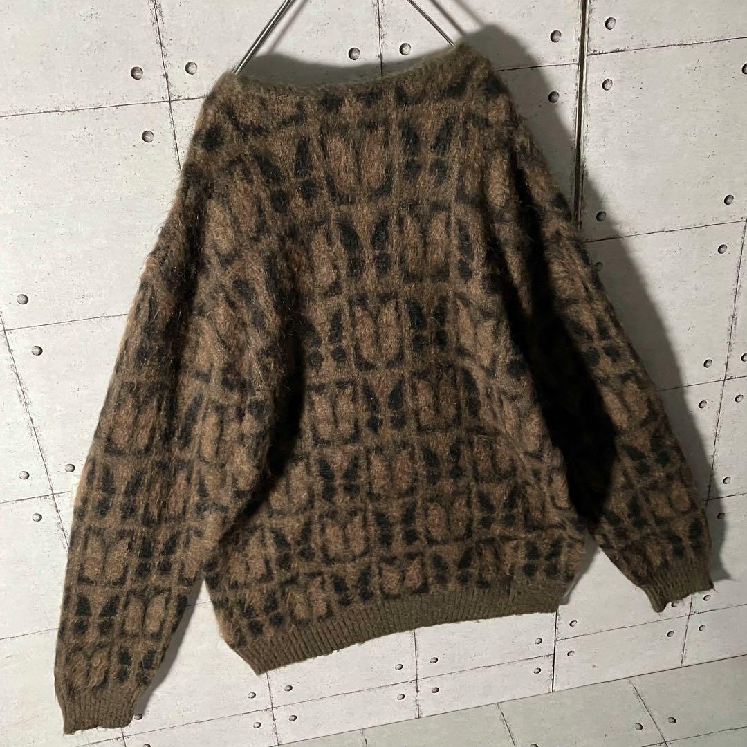 【即完売】Needlesニードルス☆蝶パピヨンモヘヤカーディガンL茶