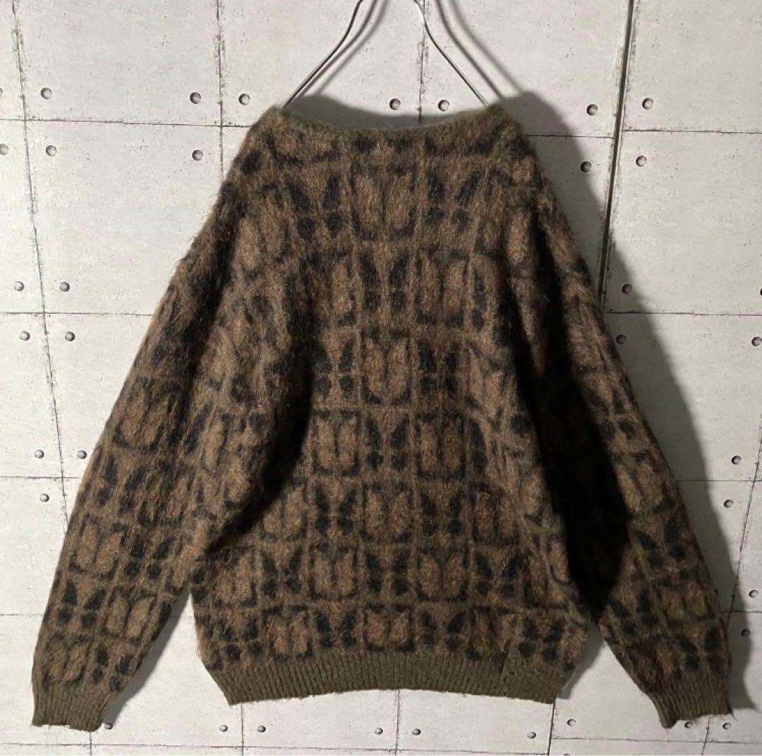 【即完売】Needlesニードルス☆蝶パピヨンモヘヤカーディガンL茶