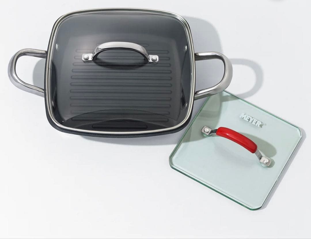 新品未使用 MEYER スクエアグリルパン プレス付き 24cm