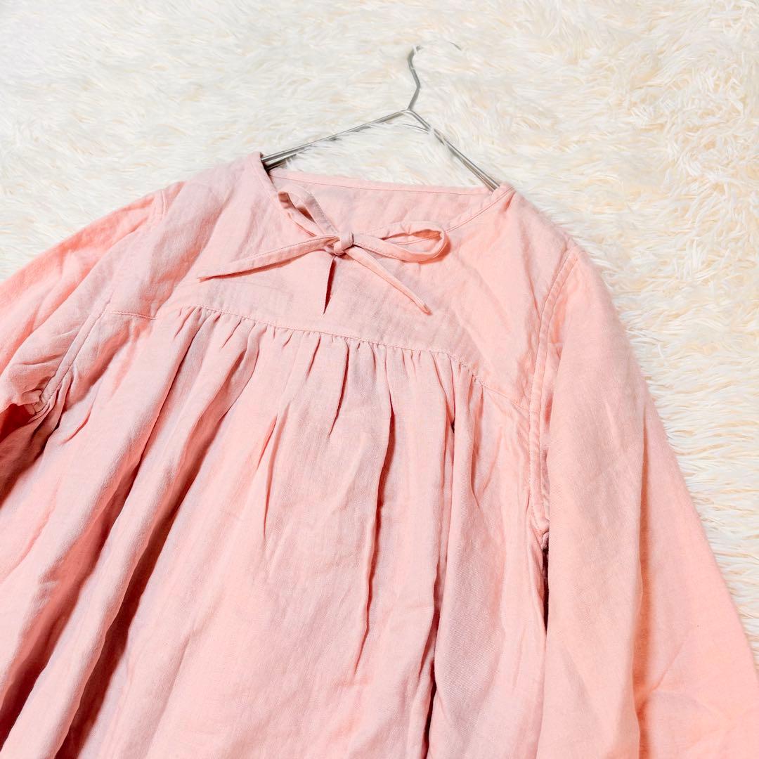 新品　UCHINO ウチノ　マシュマロガーゼ　スリットワンピース　L 完売品