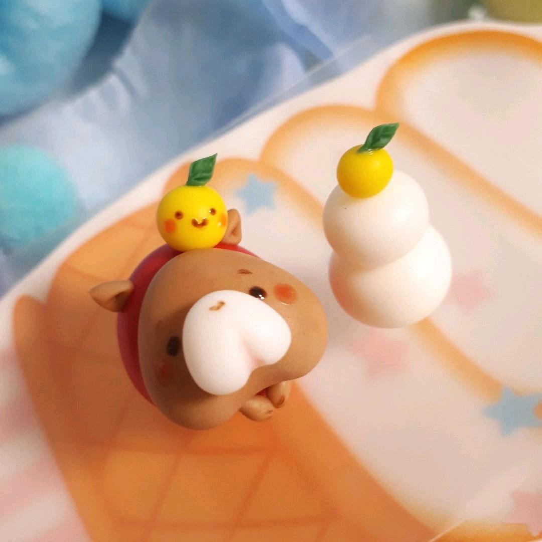 お正月☆ハムスターだるま&鏡餅