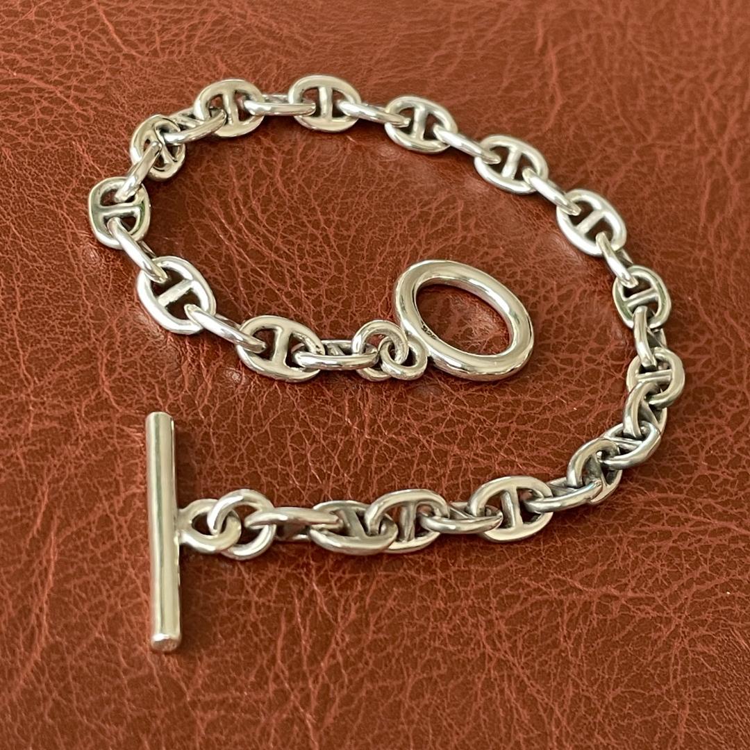 メンズ シルバー925 ブレスレット アンカーリンク シェーヌダンクルデザイン