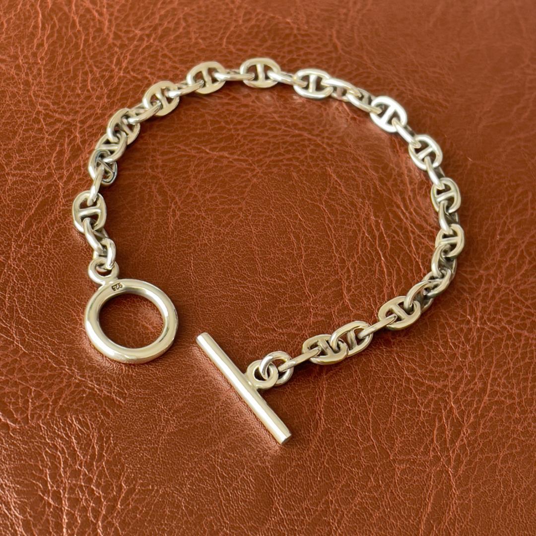 メンズ シルバー925 ブレスレット アンカーリンク シェーヌダンクルデザイン