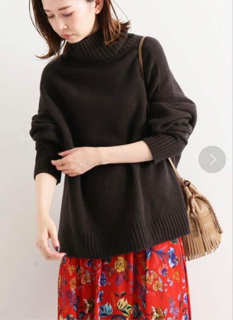 【IENA】AQUAハイネックワイドプルオーバー