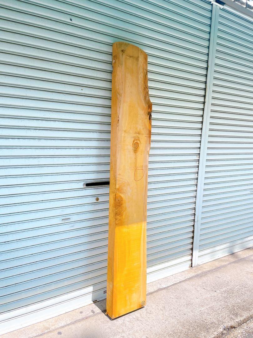 天然　一枚板　カヤ　D材木　天板　ベンチ座面　無垢板木材　カウンターテーブル