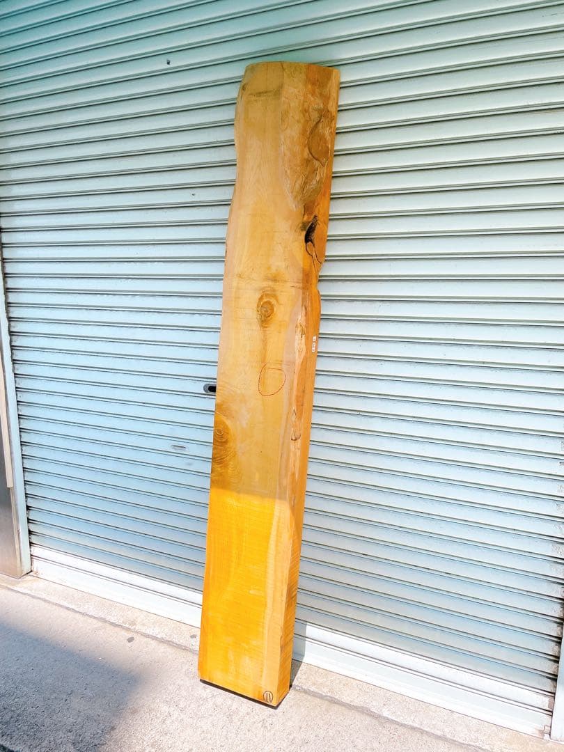 天然　一枚板　カヤ　D材木　天板　ベンチ座面　無垢板木材　カウンターテーブル