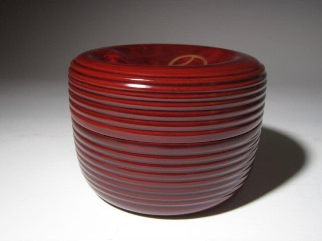 黒田正玄 つぼつぼ蒔絵 竹平棗 淡々斎花押 見事な造形の逸品！7165