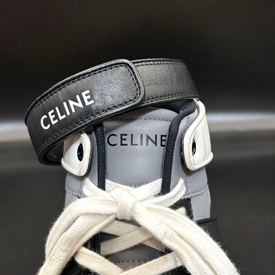 【極美品】セリーヌ ハイカットスニーカー CT-05 ベルクロストラップ 黒
