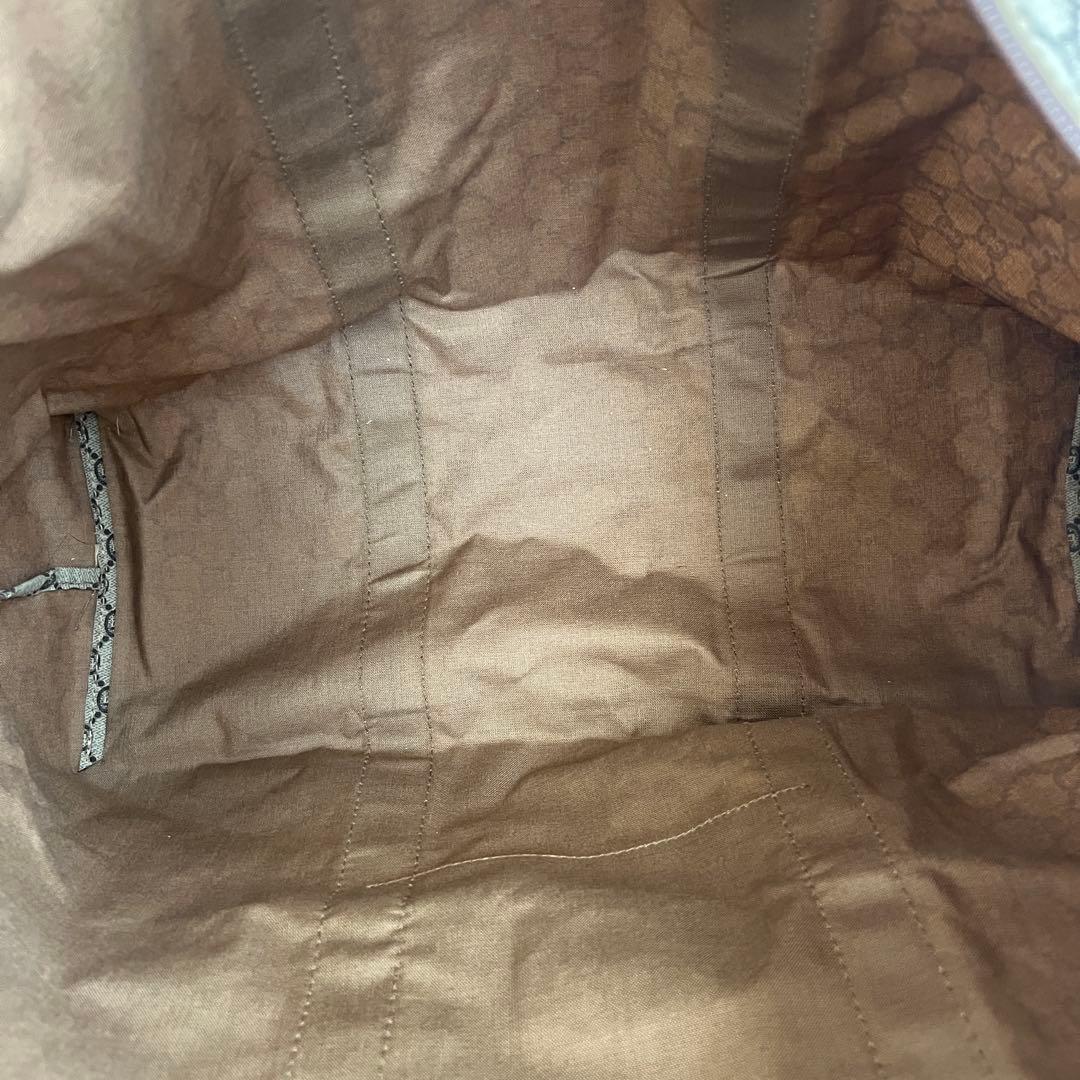 グッチ ボストンバッグ グッチプラス シェリーライン PVC 大容量 ロゴ金具