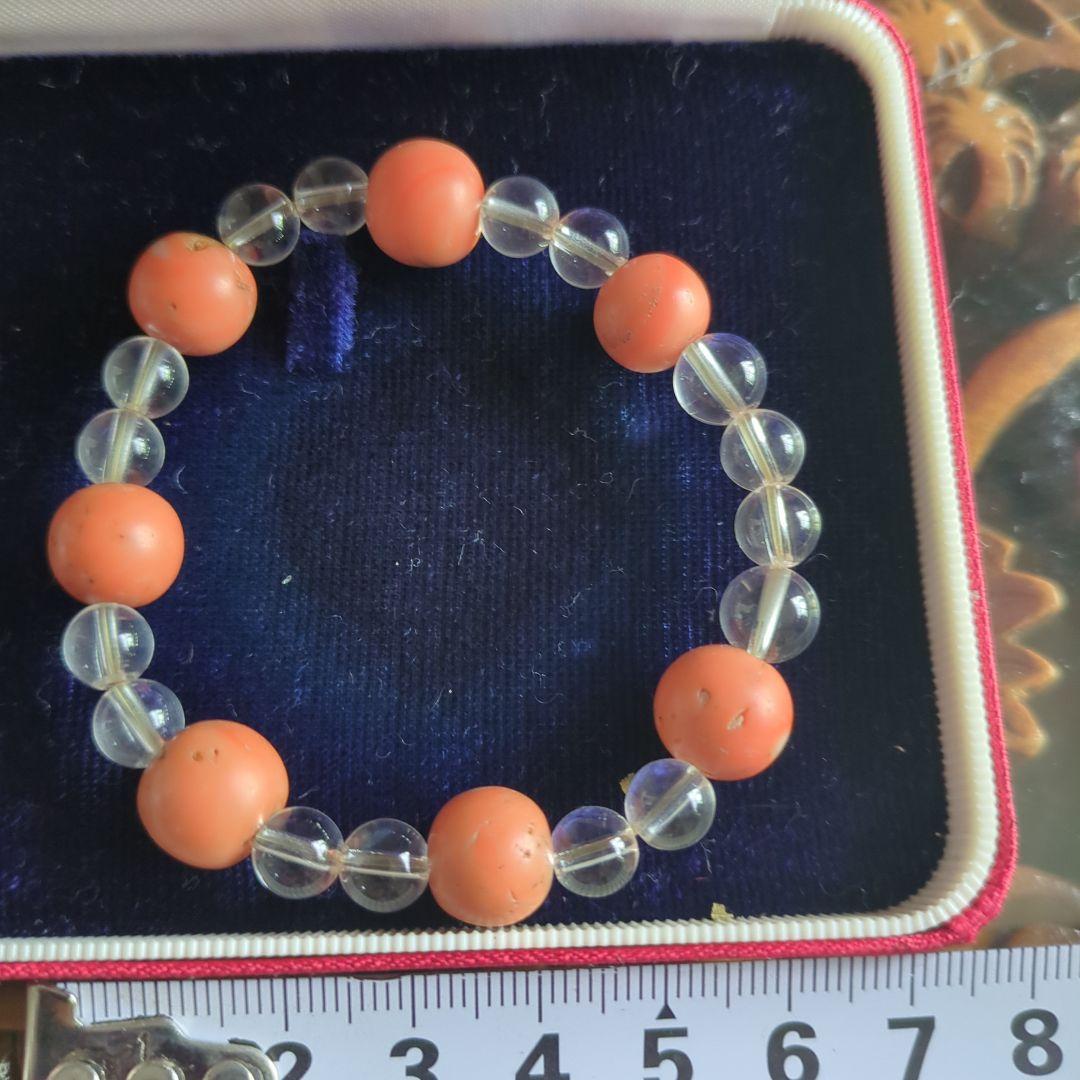 大昔の珊瑚ブレスレット　ビンテージ　アンティーク