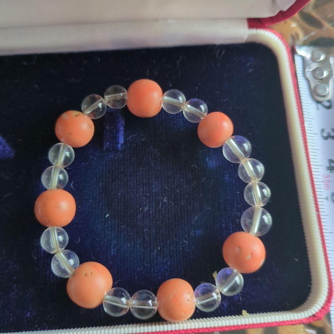 大昔の珊瑚ブレスレット　ビンテージ　アンティーク