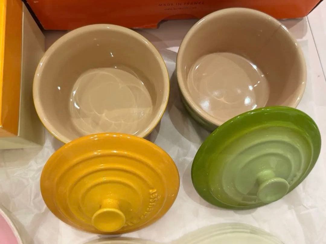 ル・クルーゼ　LE CREUSET 鍋とハート皿、ココット6点セット