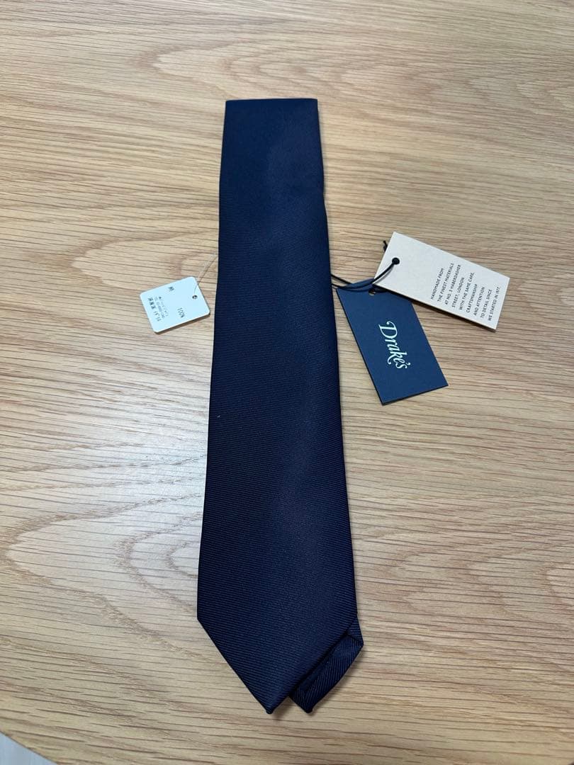 Drake's ソリッドタイ　ネイビー