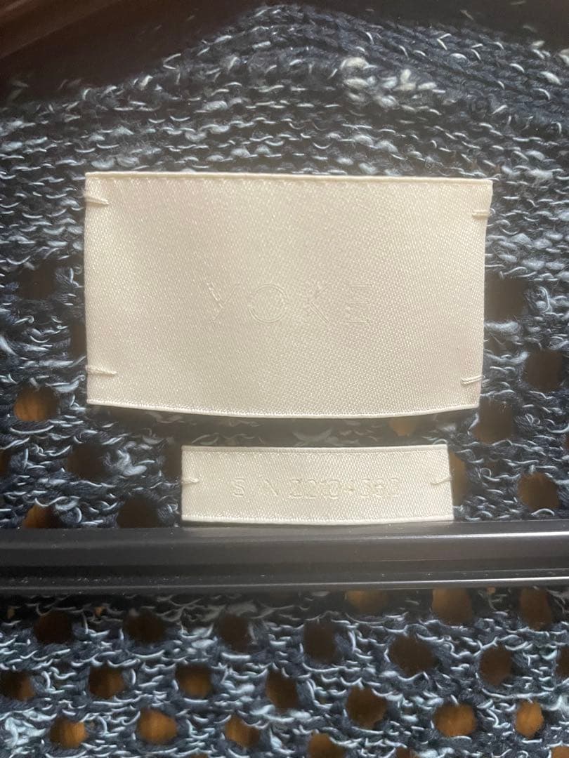 YOKE 22SS MESHED KNIT CARDIGAN サイズ1 ネイビー