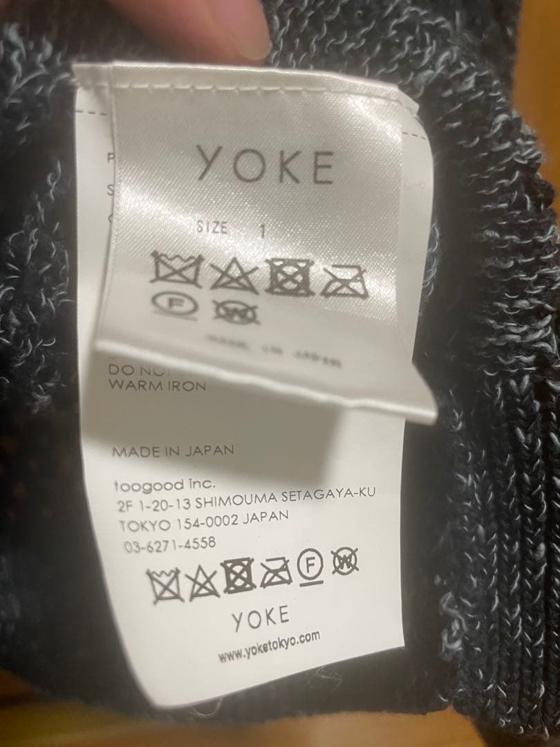 YOKE 22SS MESHED KNIT CARDIGAN サイズ1 ネイビー