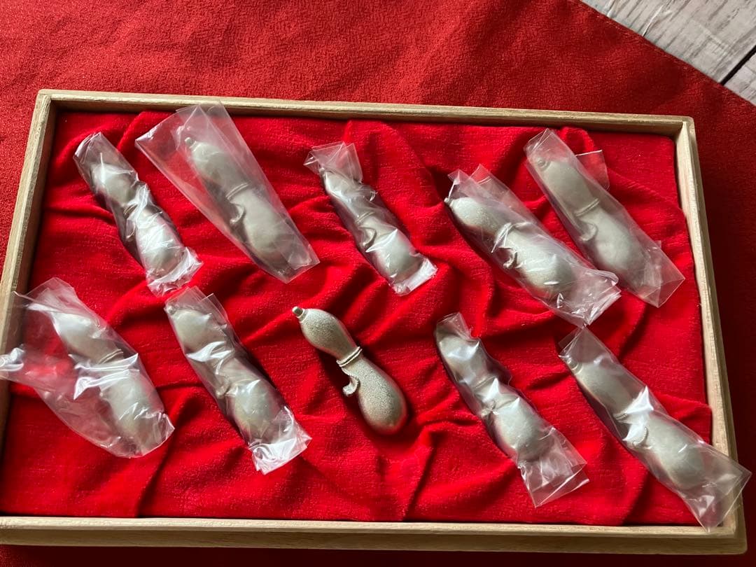 【新品】本錫　南錫　瓢箪　箸置き　10セット　定価¥20,000 京都清課堂