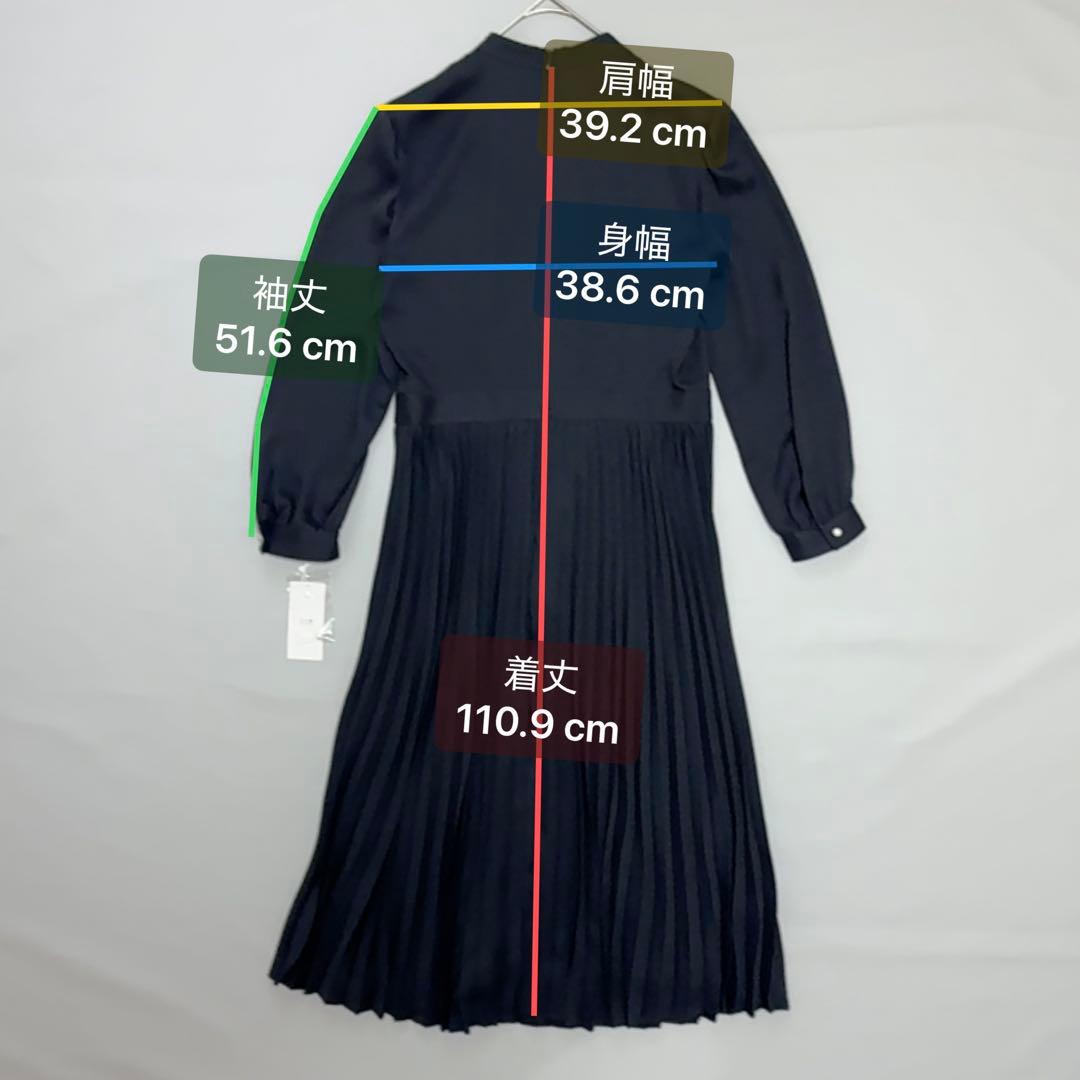新品タグ付き 23区 洗える クリスタルアムンゼン ウエスト切り替え ワンピース