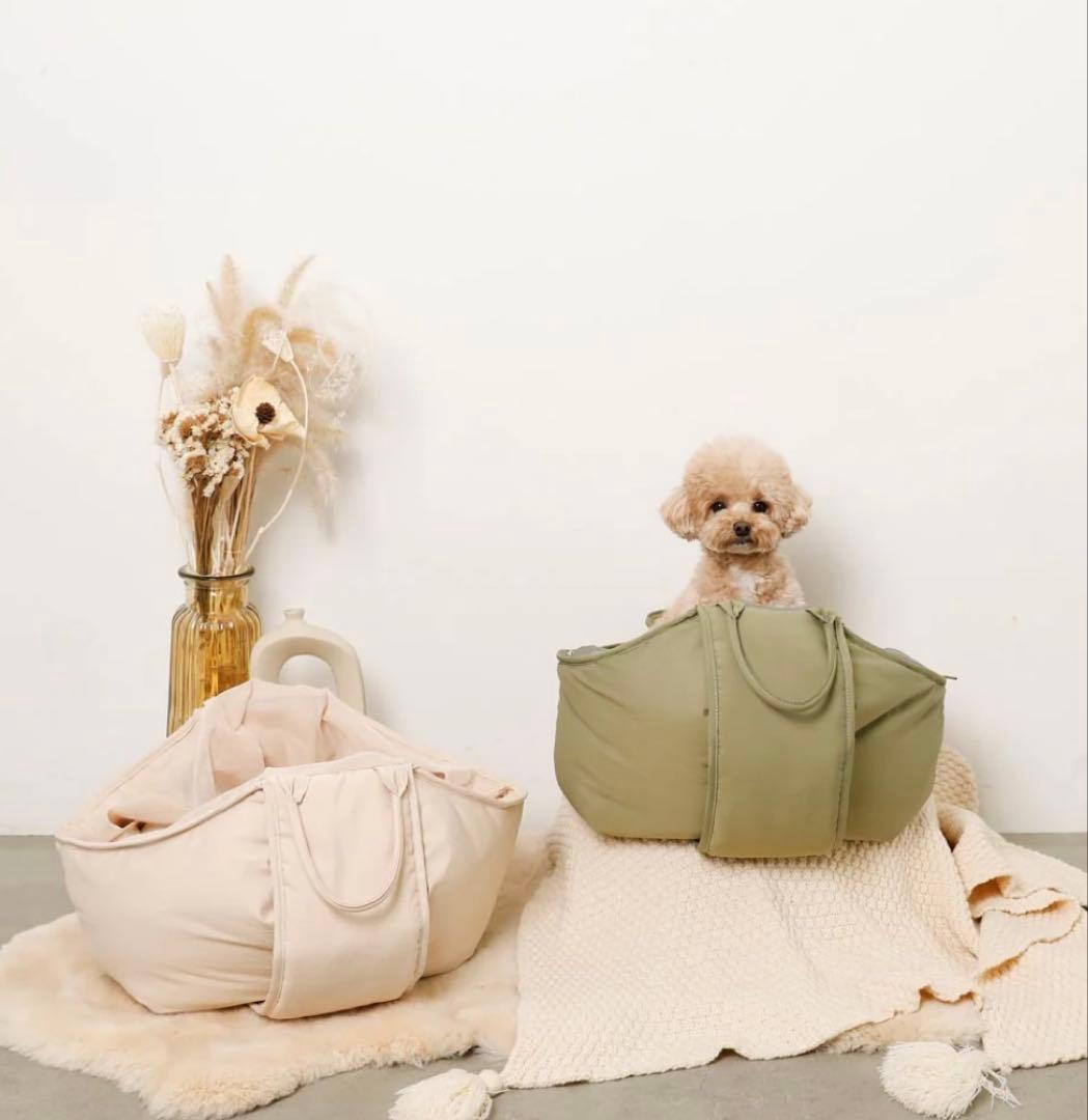 モンシェリ 2wayハンモック型メッシュ付きスリングバッグ ベージュ