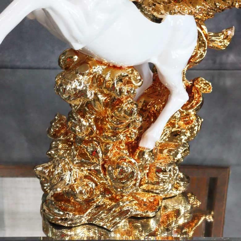 マリー ユニコーン ペガサス 馬のオブジェ 置物 ゴールド 風水 (1)