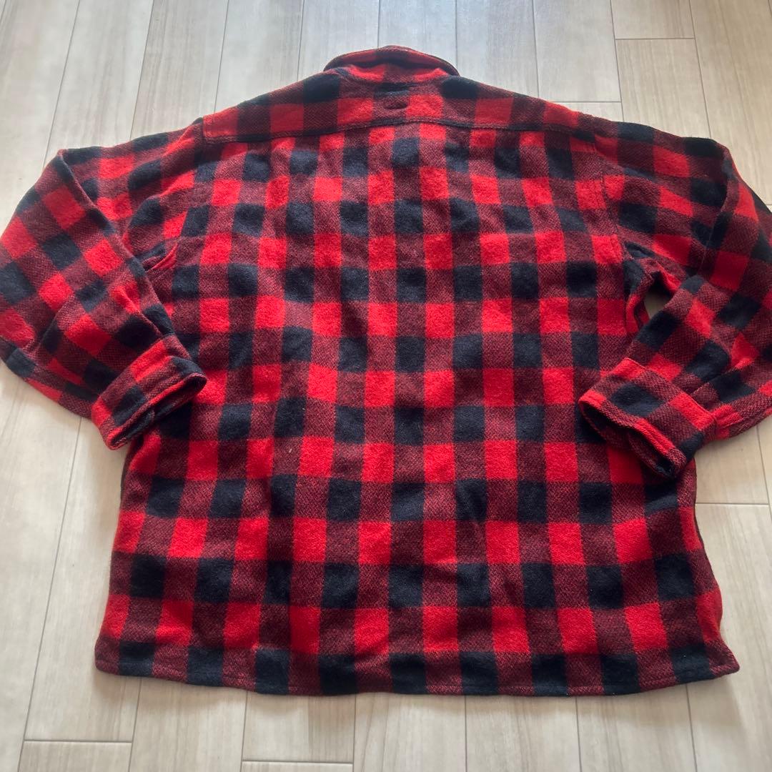 FIVE BROTHER ネルシャツ ブロックチェック　赤黒
