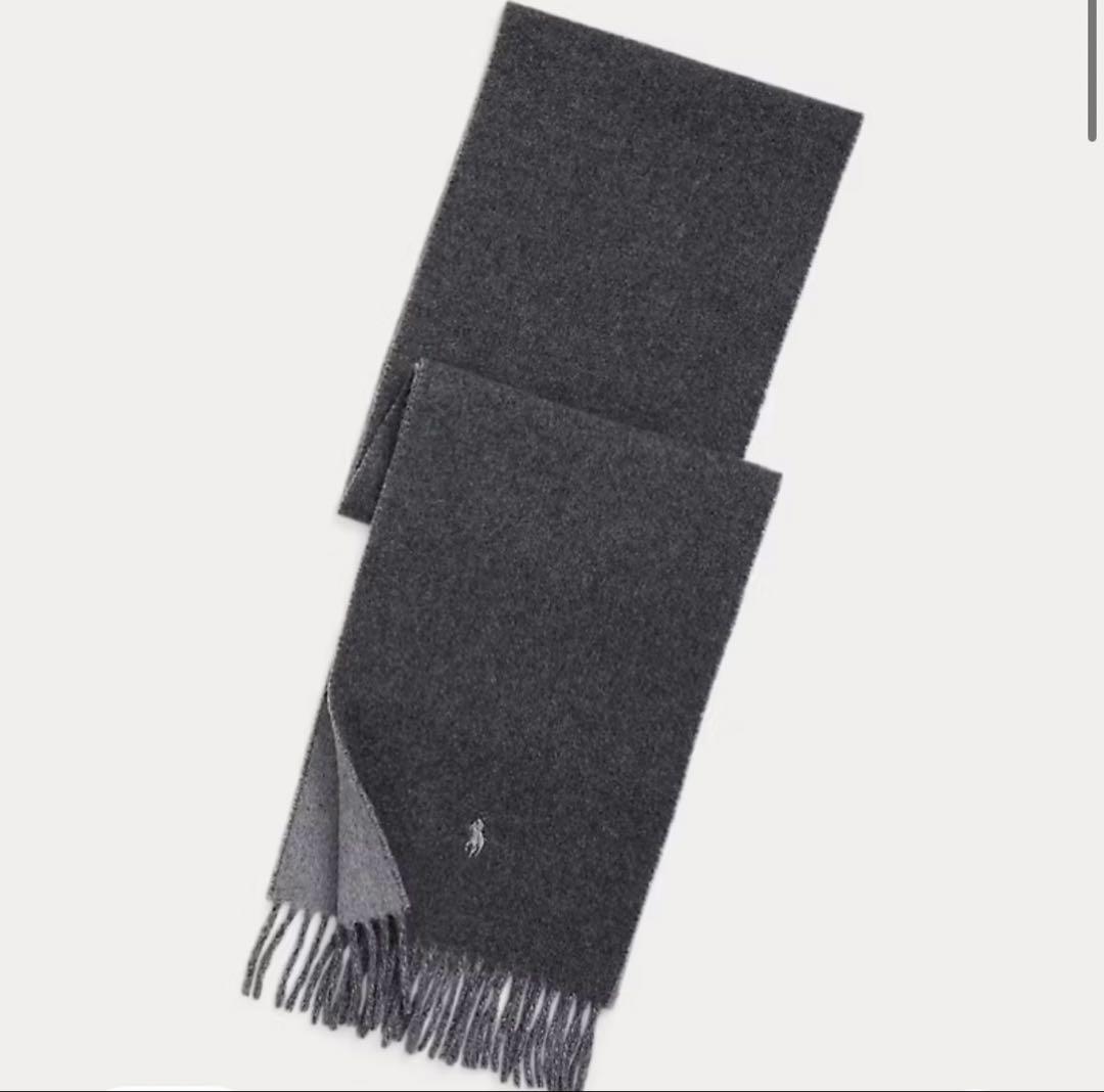 【新品】 Ralph Lauren リバーシブル　ウールブレンド　マフラー