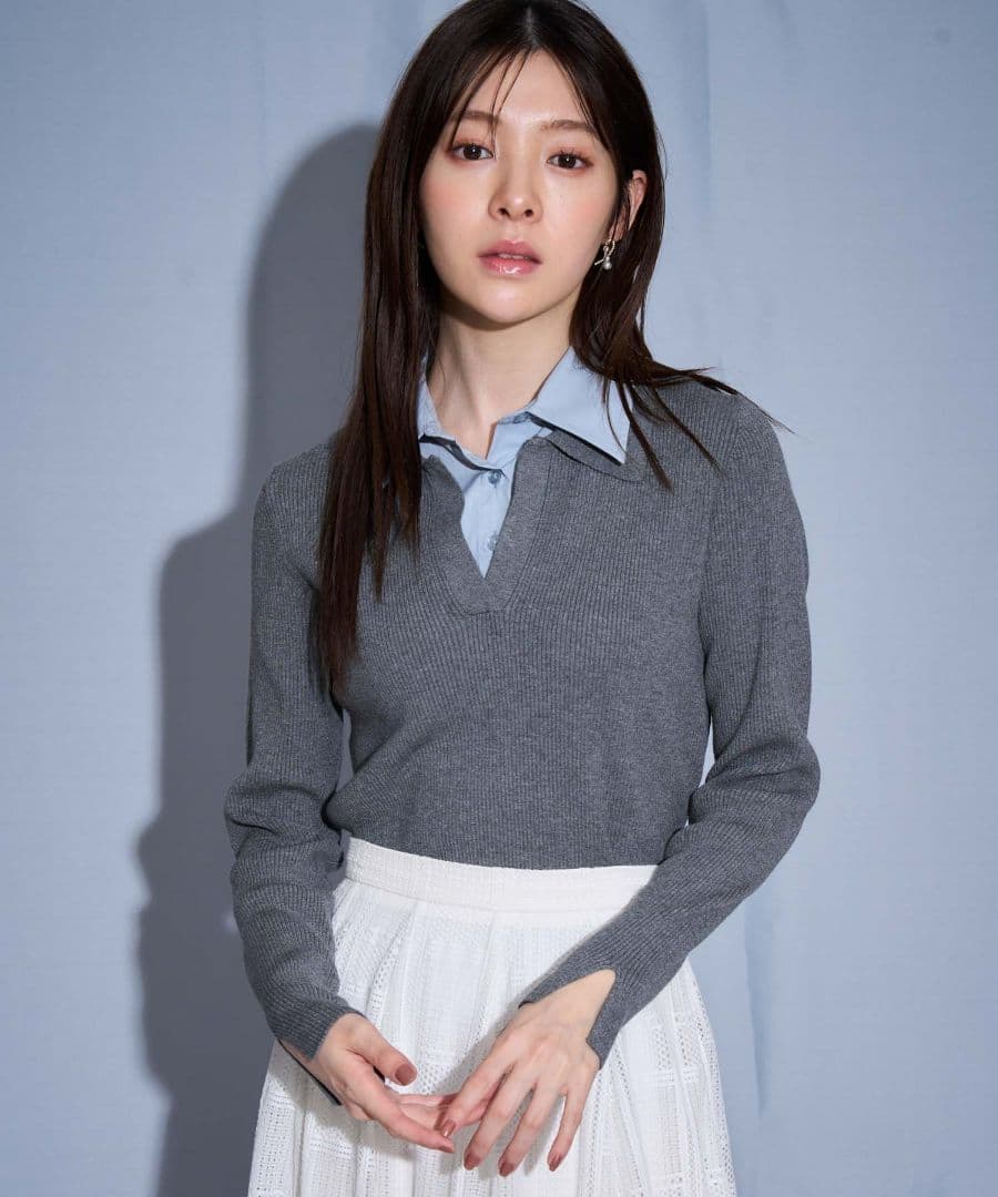 【新品】ノエラ　ダブルカラードッキングニット