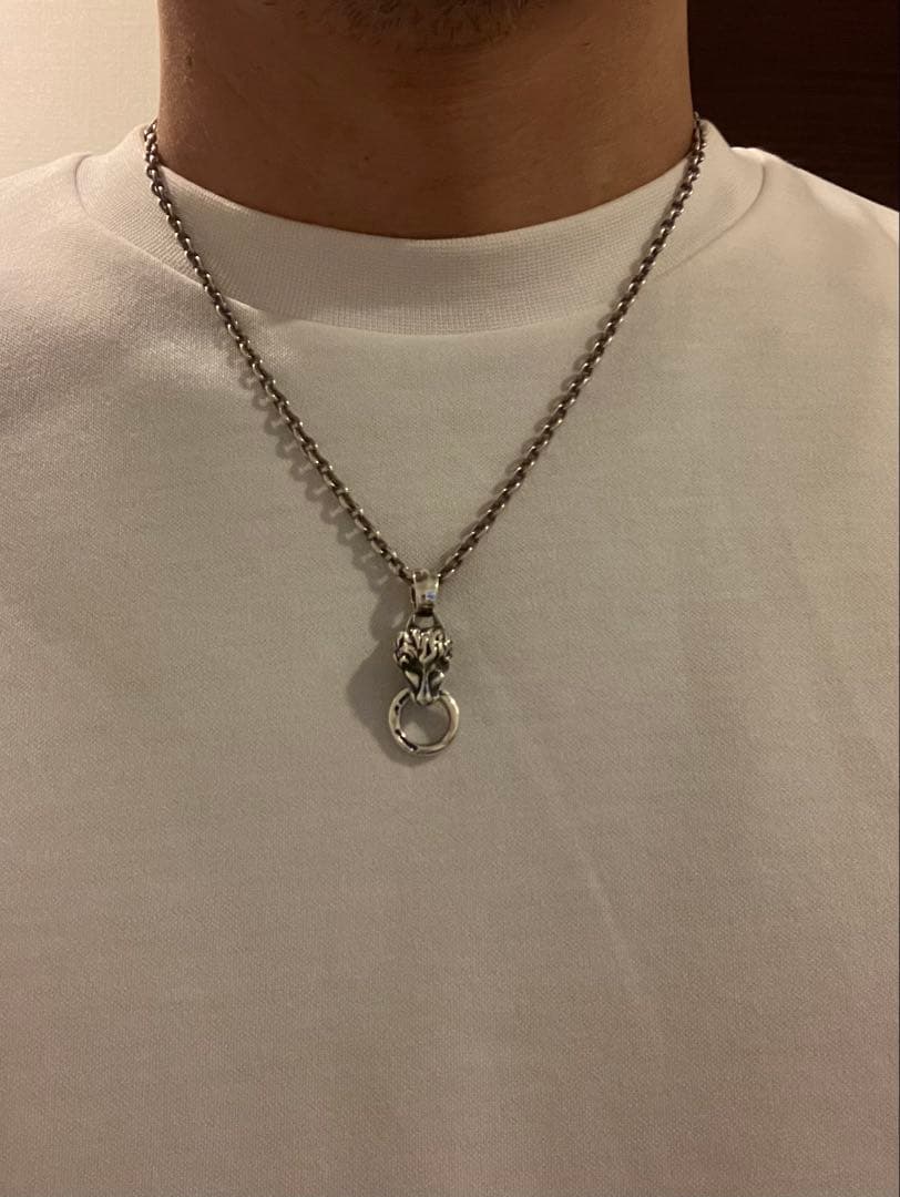 Julaビルウォールレザー　ライオンヘッド　ペンダント　ネックレス