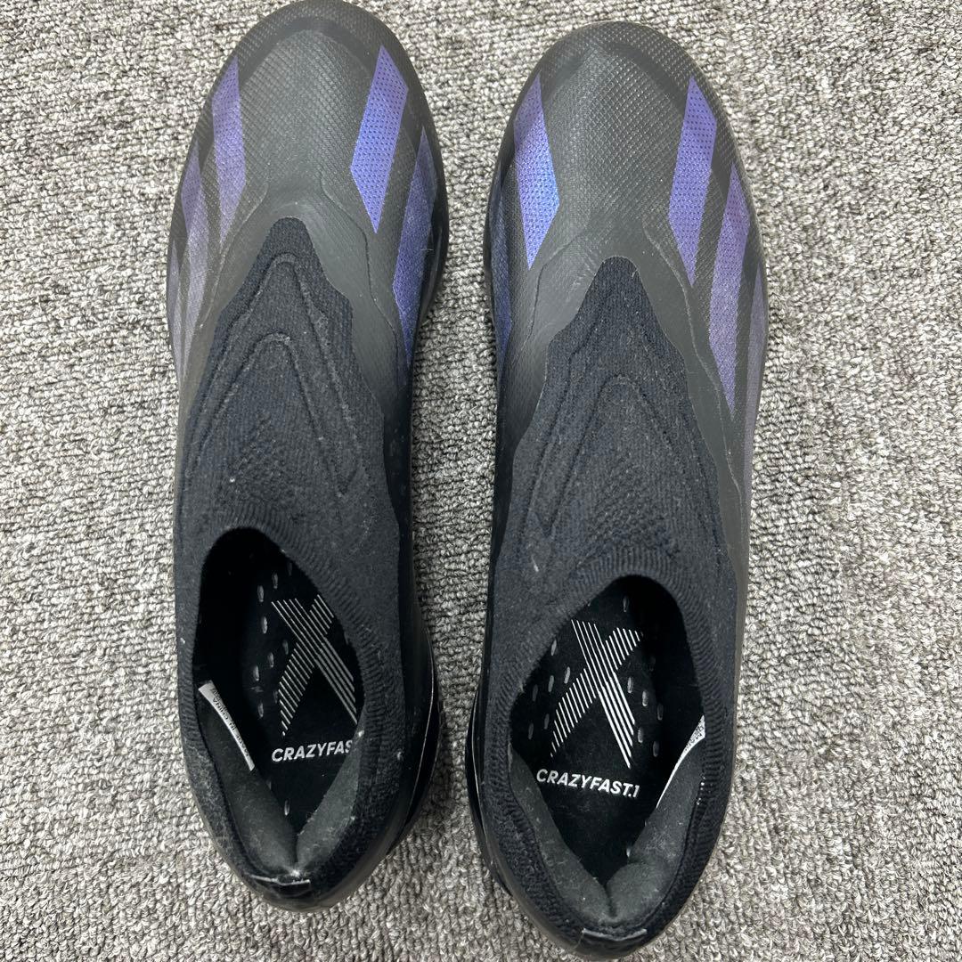 黒スパイク アディダス Xクレイジーファースト 紐なし 26.0cm